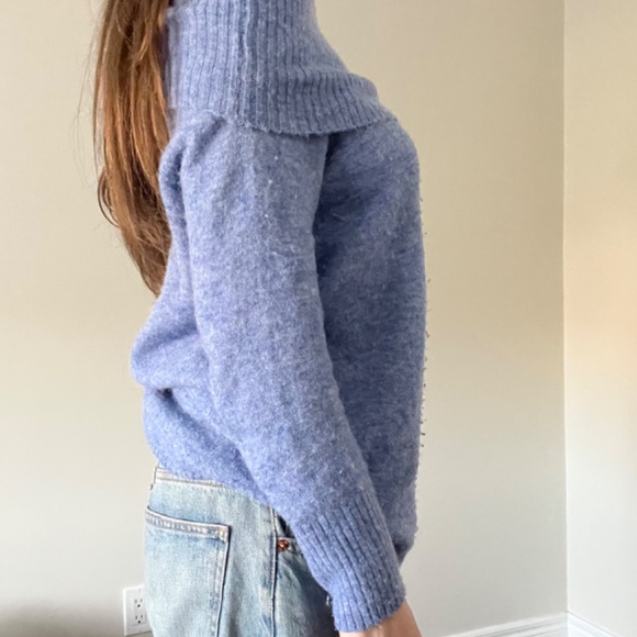 Aritzia (Wilfred Free) - Eisha Sweater Dress in Blue: Women's Size S - Picture 2 of 7